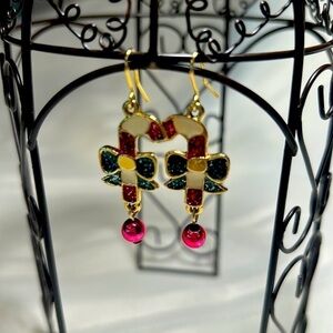 CANDY Cane Pierced Earrings